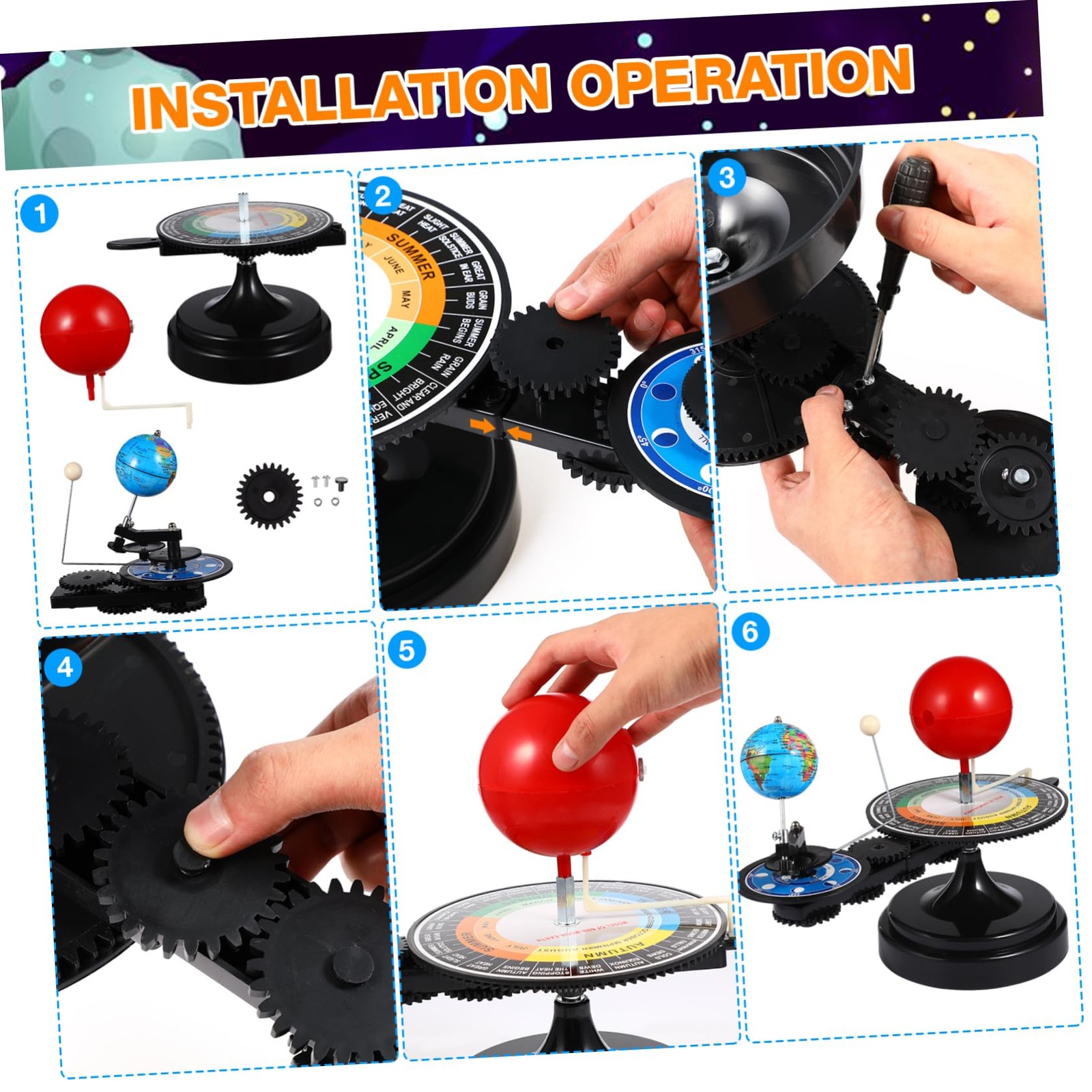 Solar System Planetarium Model Moon Earth Sun Orbital Model Scientific Educat…