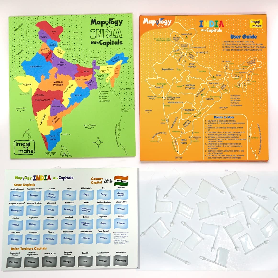Mapology India with State Capitals – Educational Toy & Learning Aid