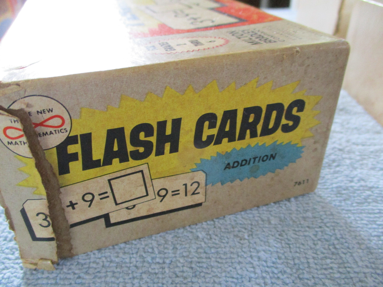 1964 Milton Bradley Flash Cards Addition 7611 And Multiplication 7613 Vintage