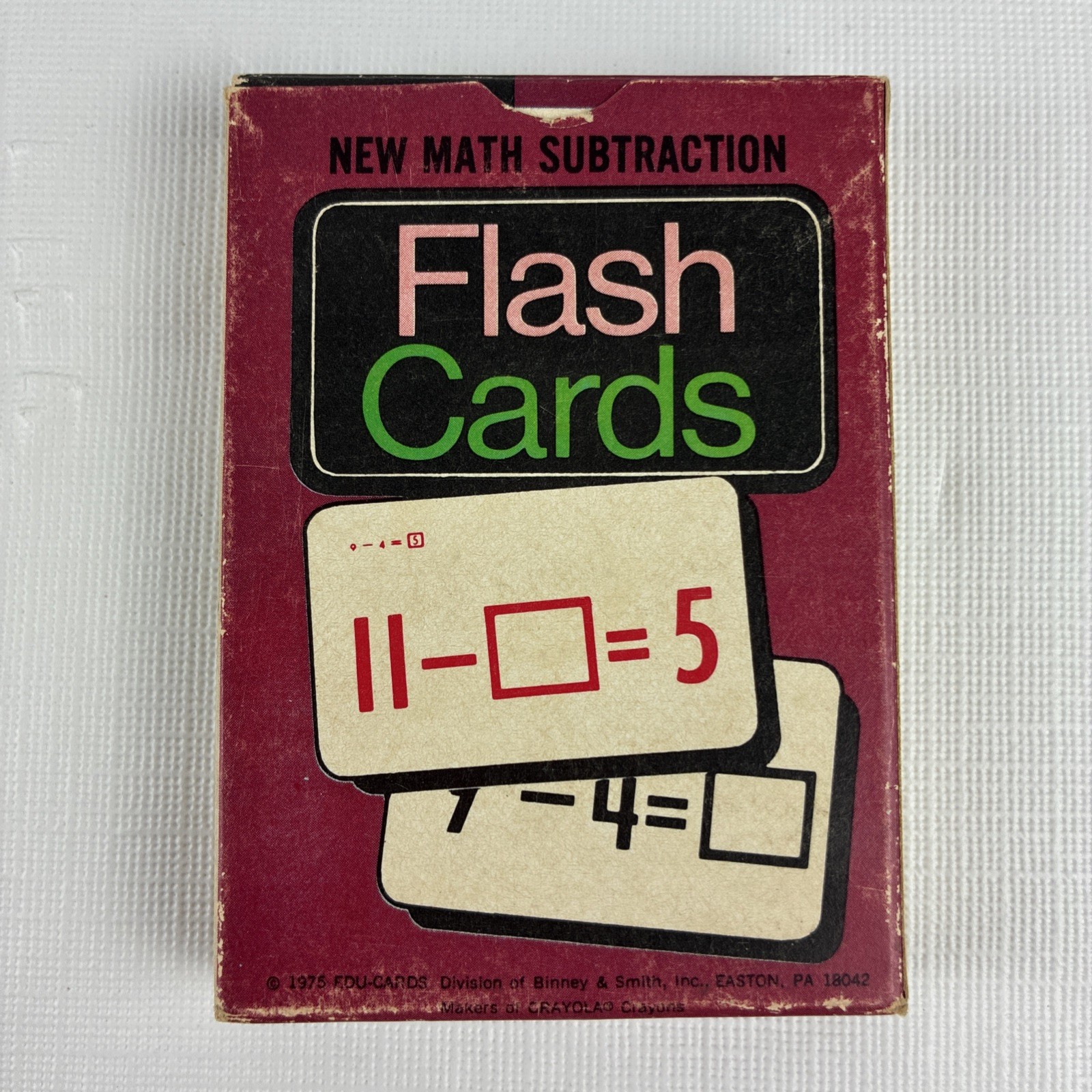 Vintage 1974 Edu-Cards Math Subtraction Flash Cards #392