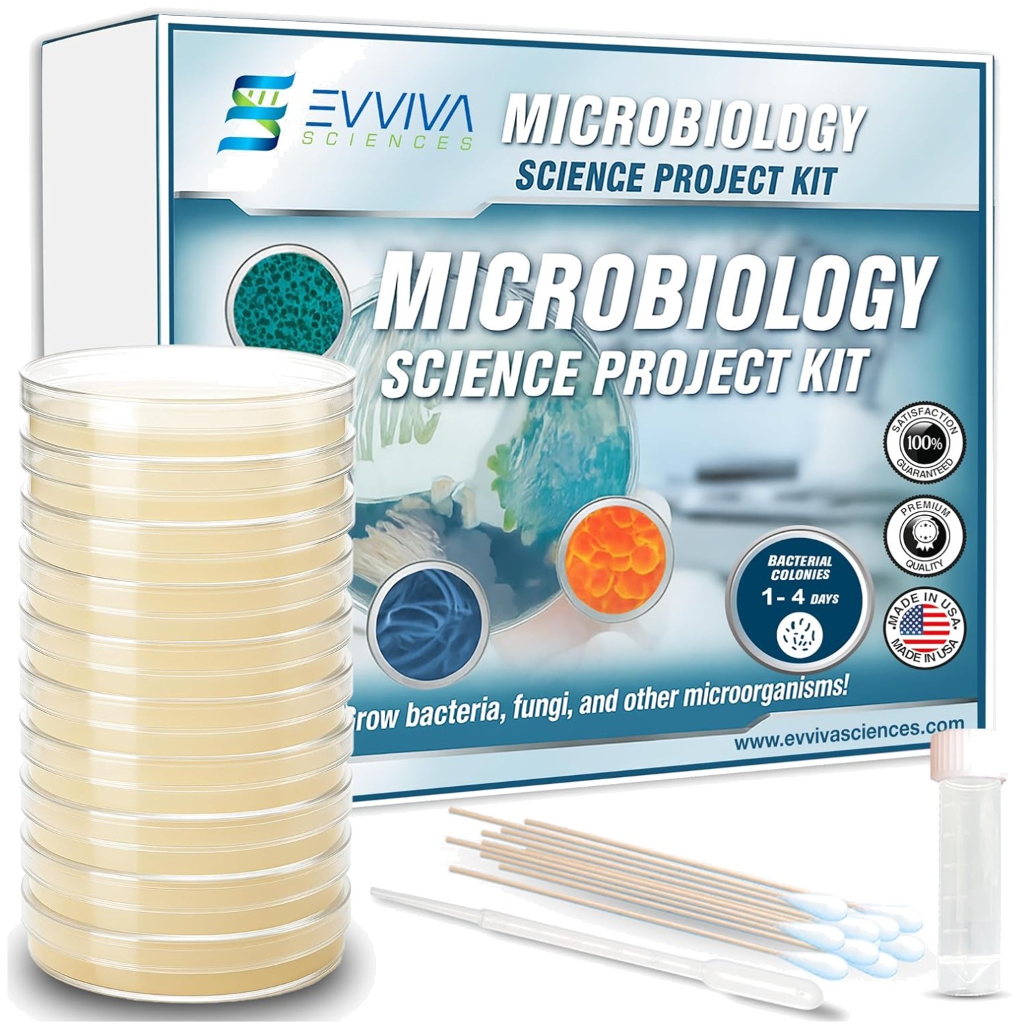Microbiology Science Kit with Pre-Poured Agar Plates