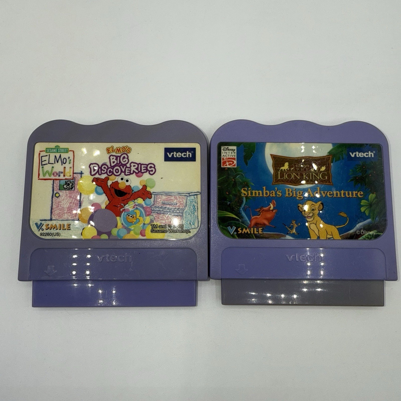VTech V.Smile Learning Games Cartridges Lot of 2 Disney Lion King, Elmo’s World