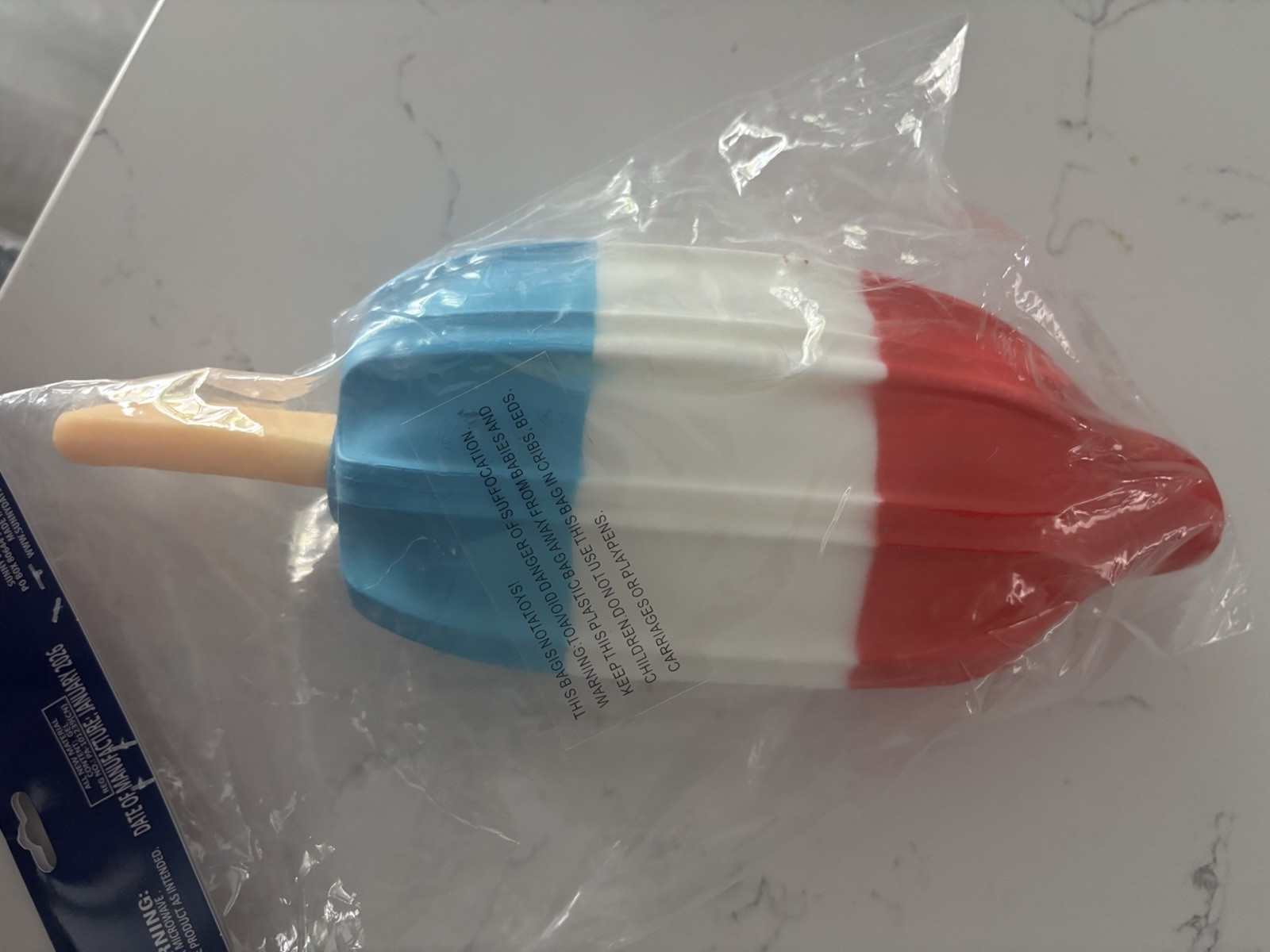 Patriotic Popsicle Squishy Stress Toy Red White Blue Squeeze Toy Bomb Pop