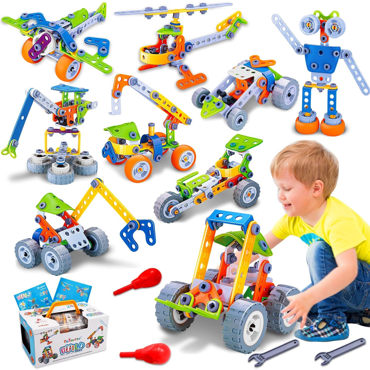 10 in 1 STEM Toys for 4 5 6 7 8+ 6 inches x 10 x 5 inches, Multicolor