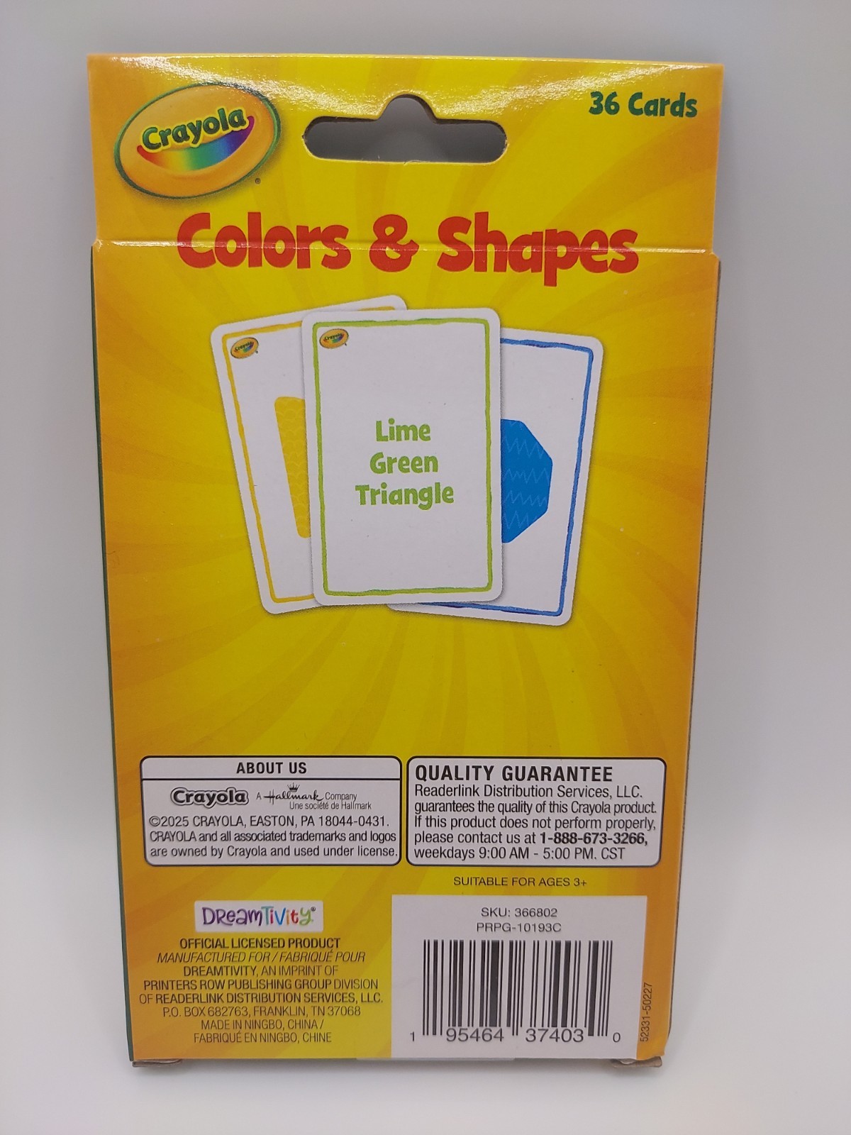 Crayola Flash Cards Colors and Shapes & Alphabet Combo-Pack 36ct Ages 3+