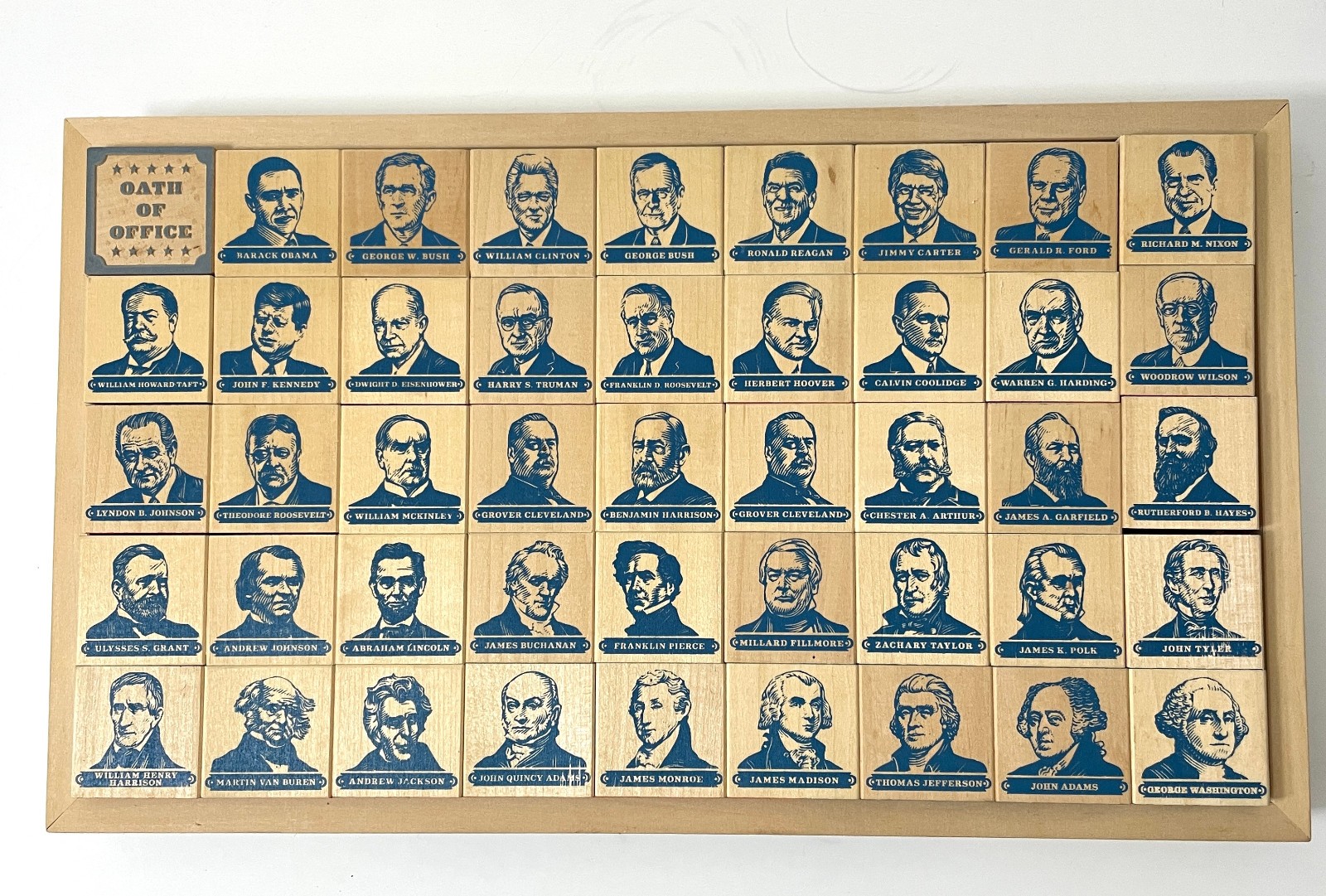 Uncle Goose Presidential Presidents of United States USA Wood Blocks Set Wooden