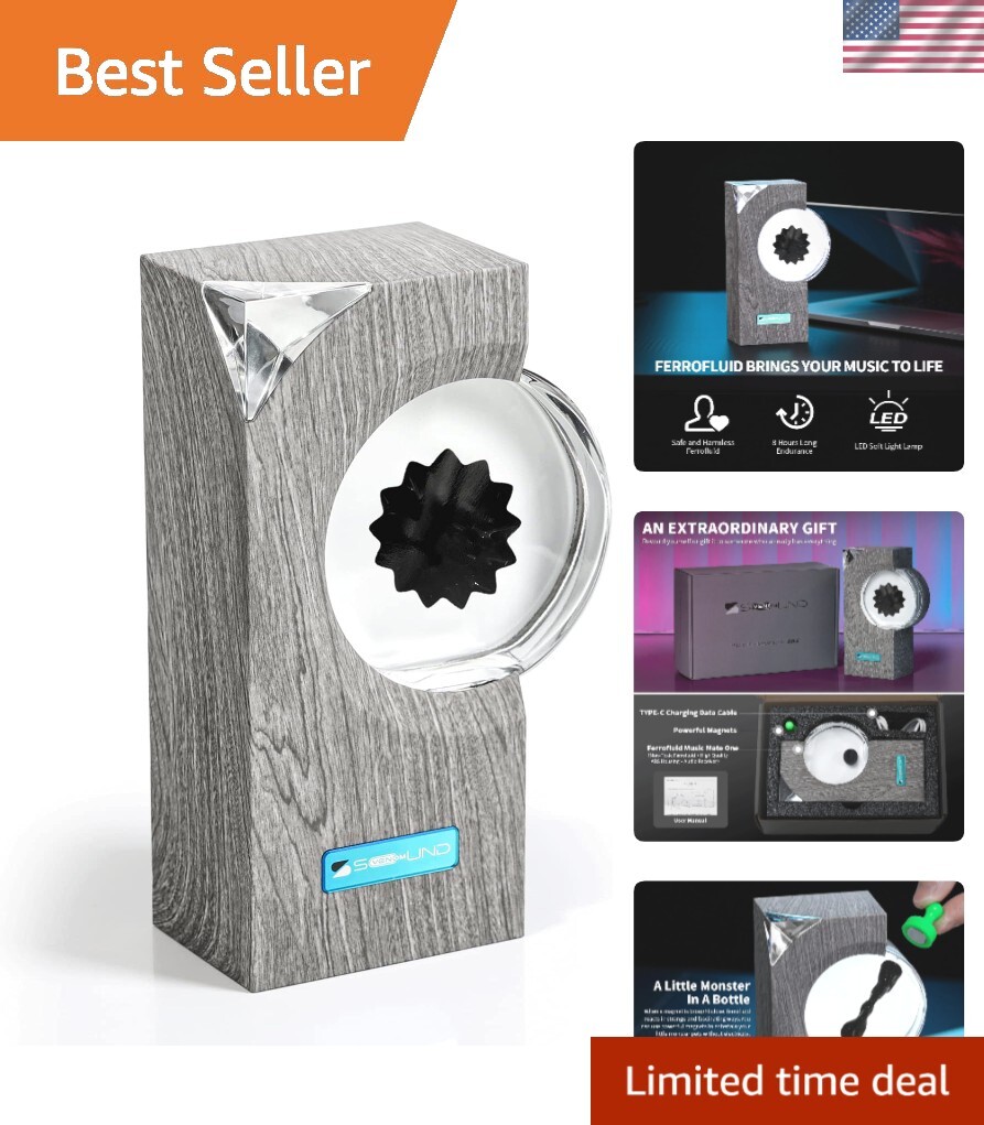 Eco-Friendly Dancing Ferrofluid Lamp – Rechargeable Visualizer for Music Lovers