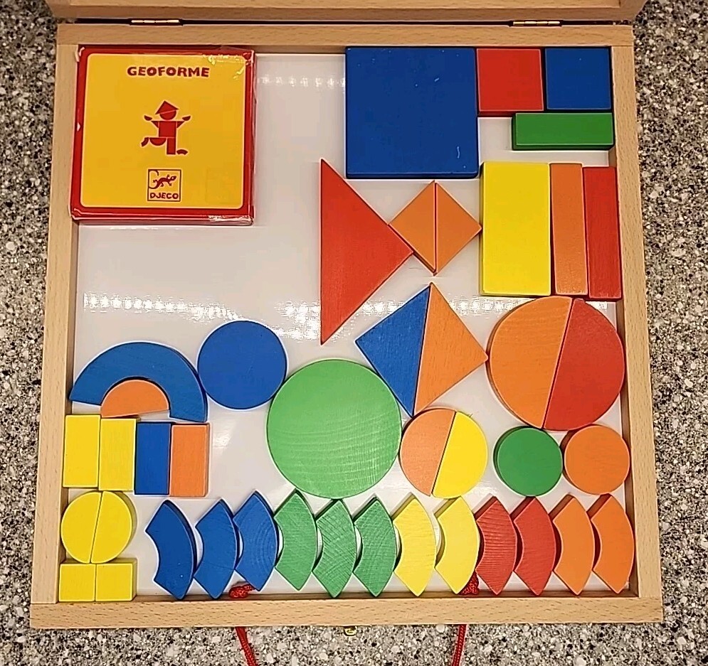 DJECO Geoforme Imagination Magnets Imaginative Play Magnetic 42 Shapes 12 Cards