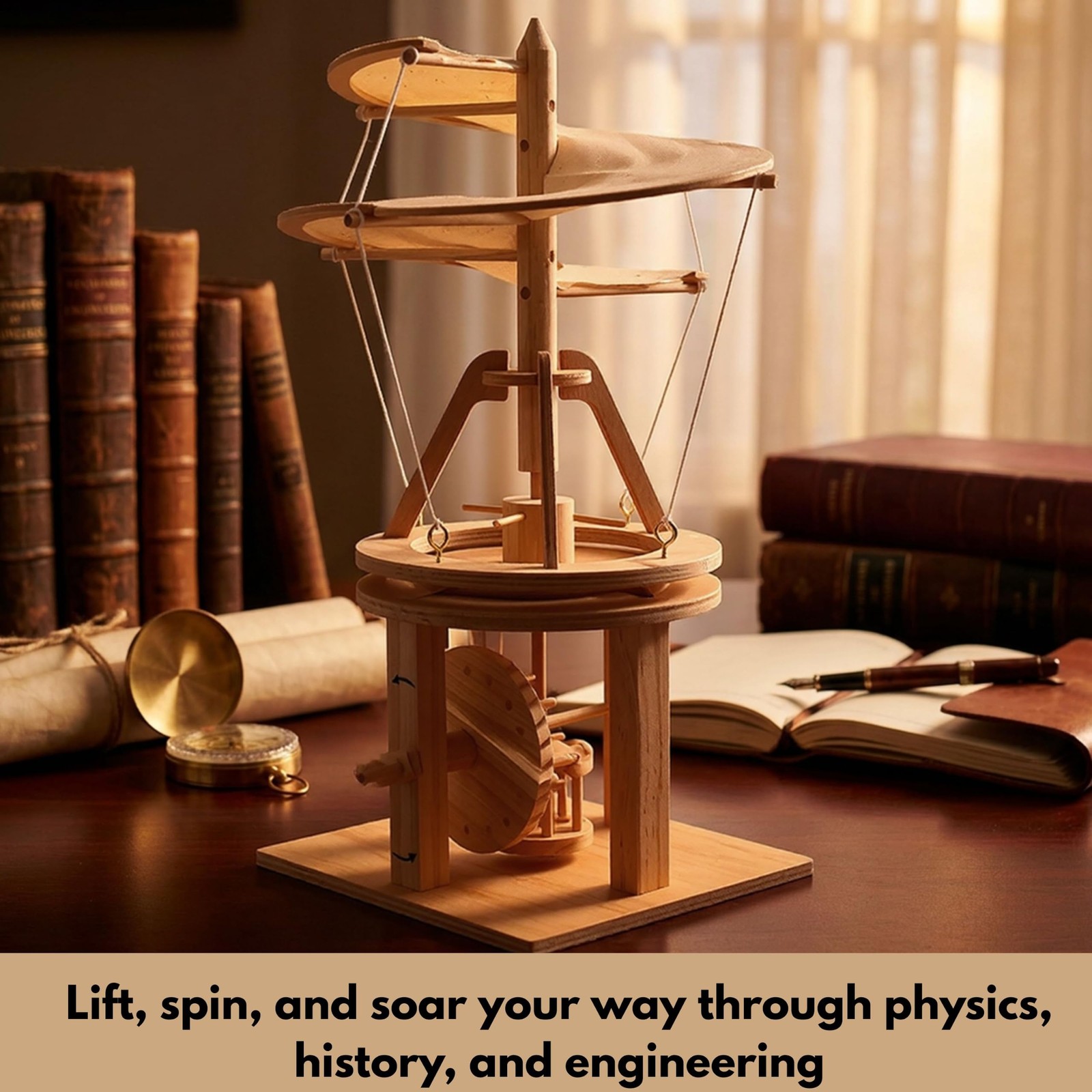 STEM Kit – Leonardo da Vinci Helicopter Model kit Science Kits | stem Physics…