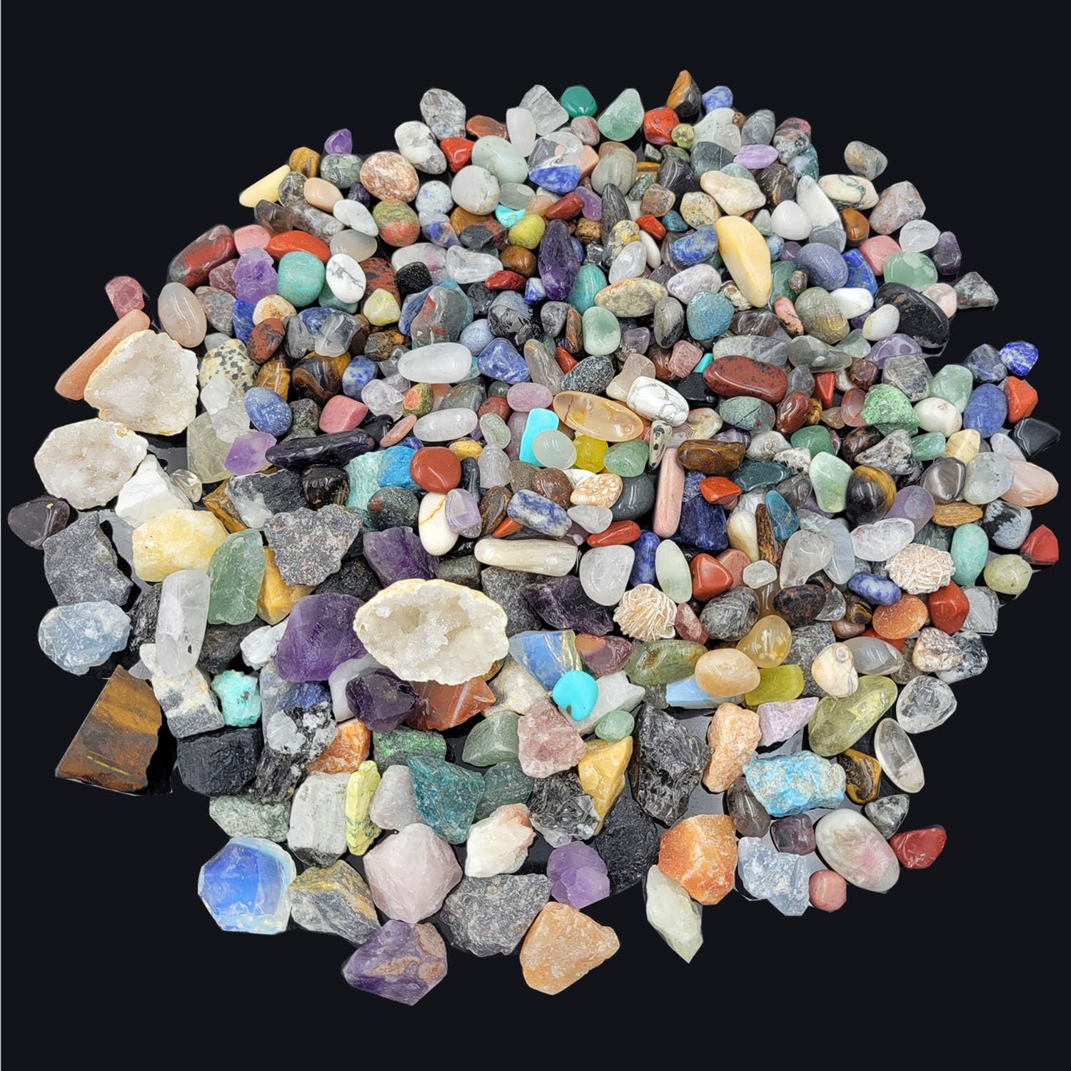 450 Pieces Rocks Collections for , 40+ Kinds Gemstones and Crystals Set, Rock…