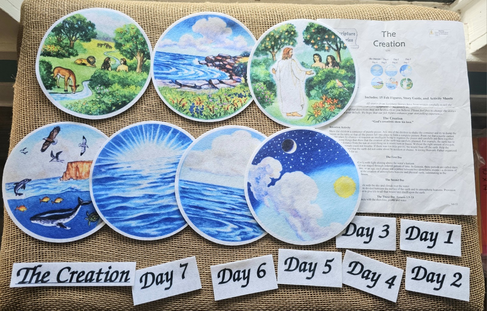 Scripture Stories Story Time 15pc Felts The Creation Complete Set