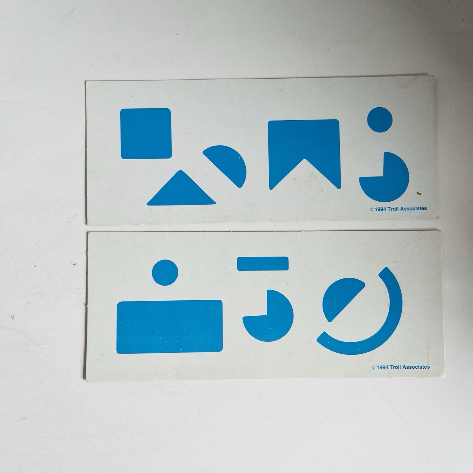Vintage Troll Associates Tangram Pattern Cards Lot 18 Math 1994 Thin Cardboard