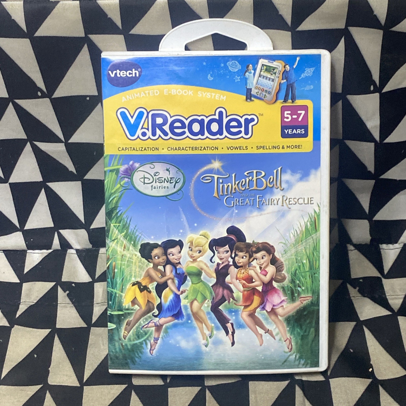 V Tech Animated E-Book System V Reader Disney Fairies Tinker Bell Great rescue