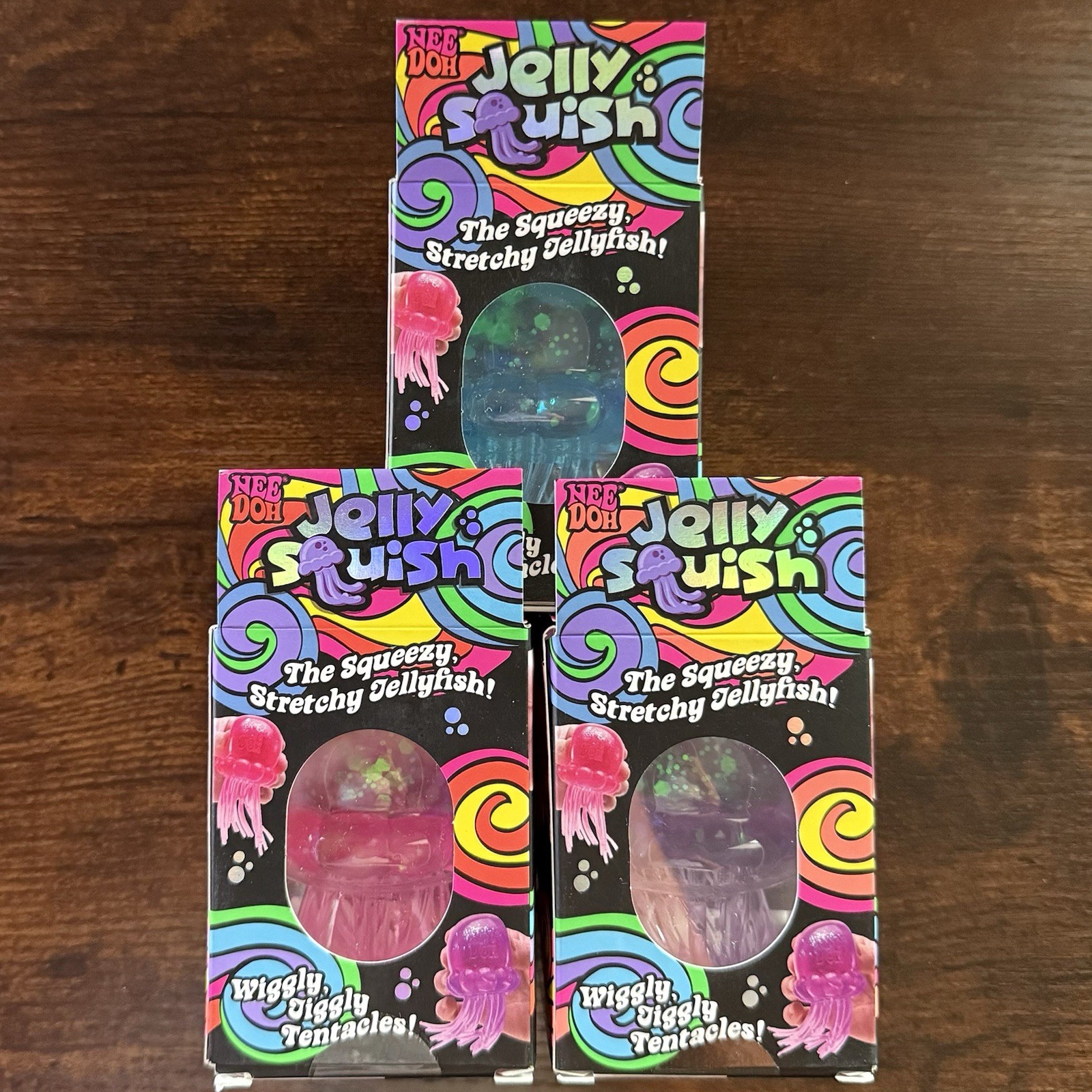 Schylling NeeDoh Jelly Squish Select Color Pink Purple Blue NEW