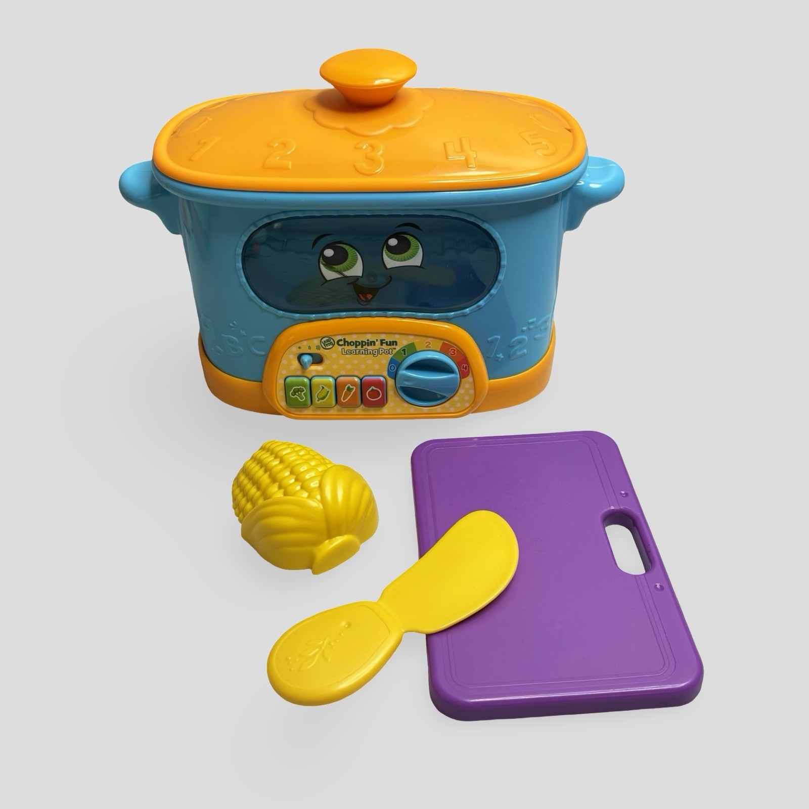 LeapFrog Choppin Fun Learning Pot Cooking Toy Works With Corn Knife Board