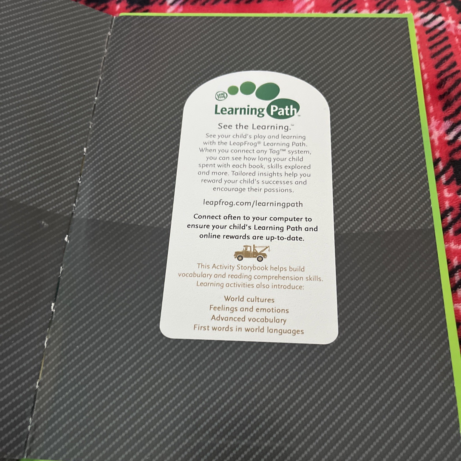 Leapfrog Hardcover Book Disney Pixar Cars 2 Project Undercover Children Kids Tag