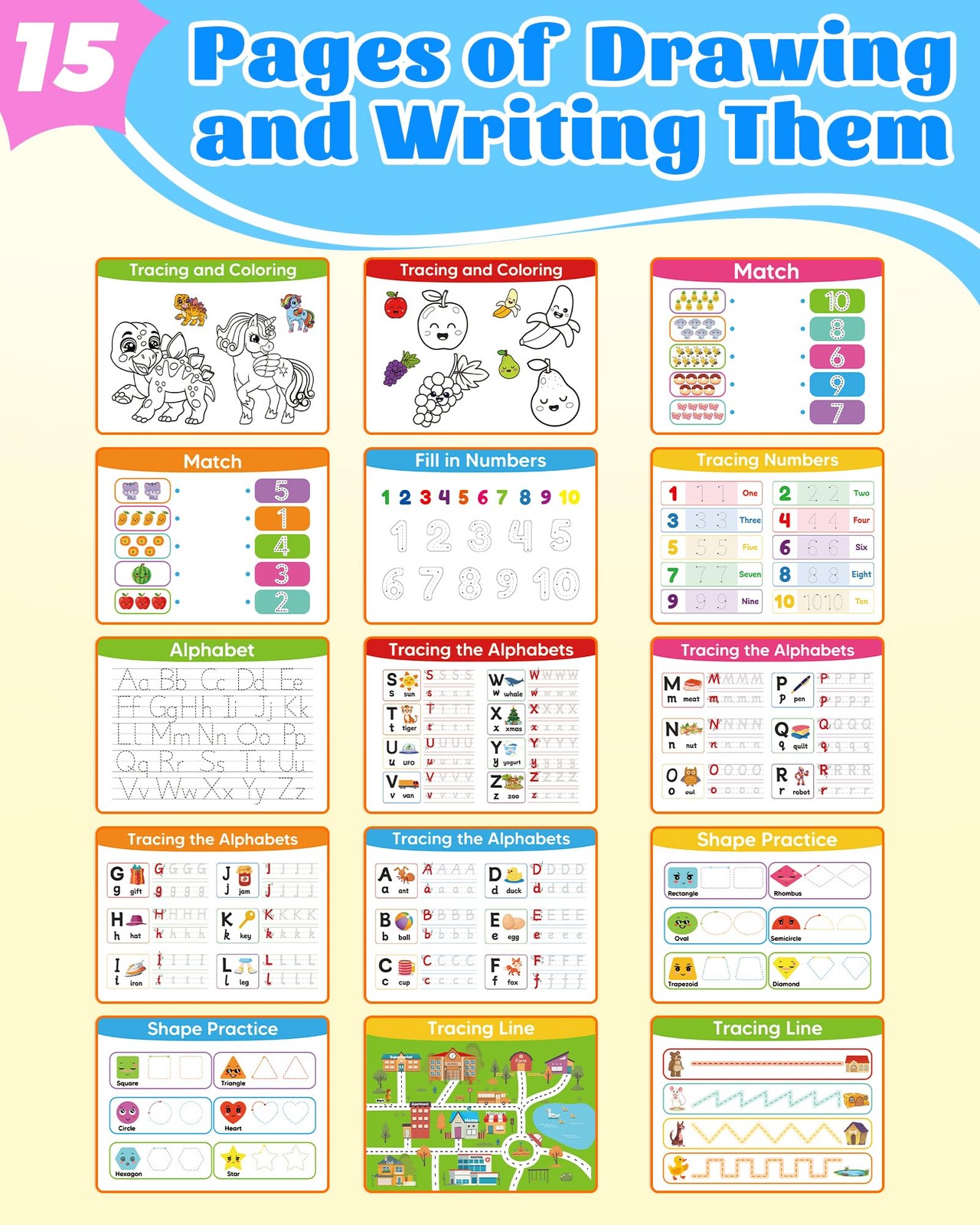 Busy Book for Toddlers – Preschool Learning Activities, 10.4″ x 8″, Blue