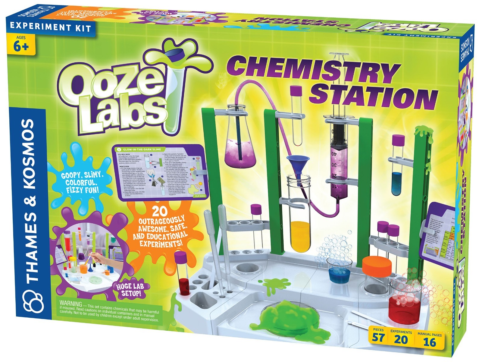 Ooze Lab Chemistry Station Goopy, Slimy Sticky Experiments Thames Kosmos 642105