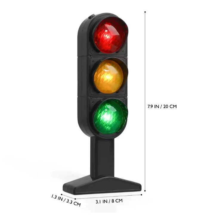 Traffic Light Toy Lamp Simulation Road Signal Safety Light Desk Ornament