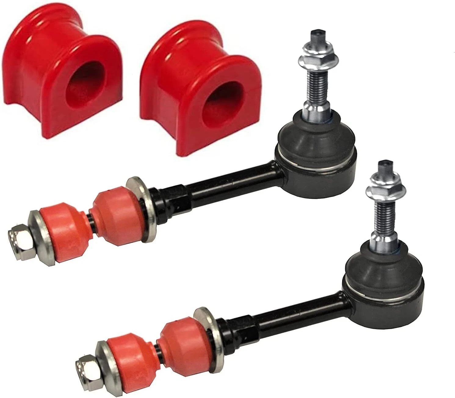 4PC Front Right/Left Stabilizer Link Kit + Code Red Bushings FITS Ram 2500 3500,