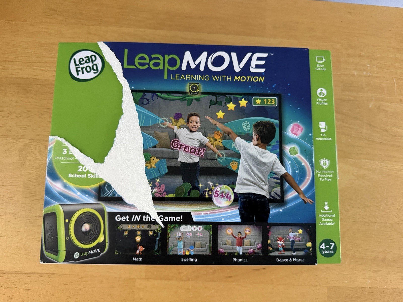 New In Box LeapFrog LeapMOVE Gaming System Learning Game Console