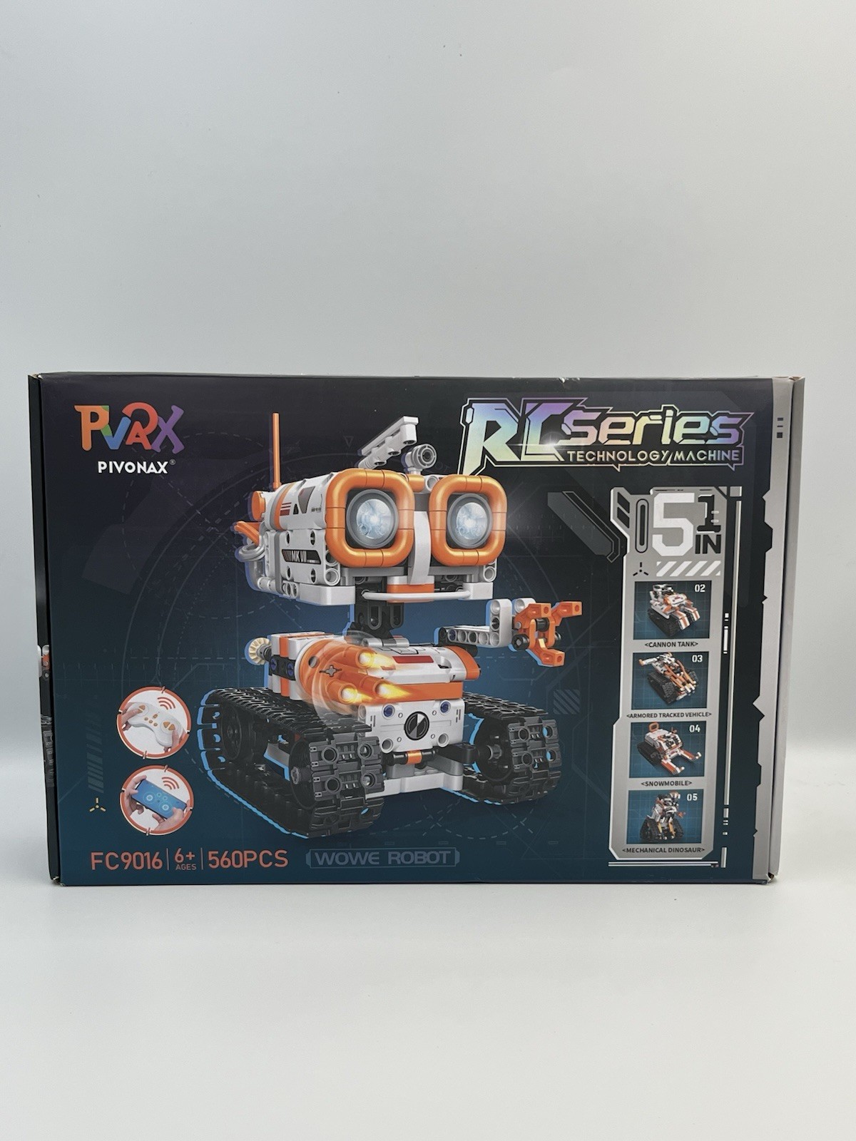 5in1 STEM Robot Building Kit, 560 PCS APP/Remote Control Mech RC Robot