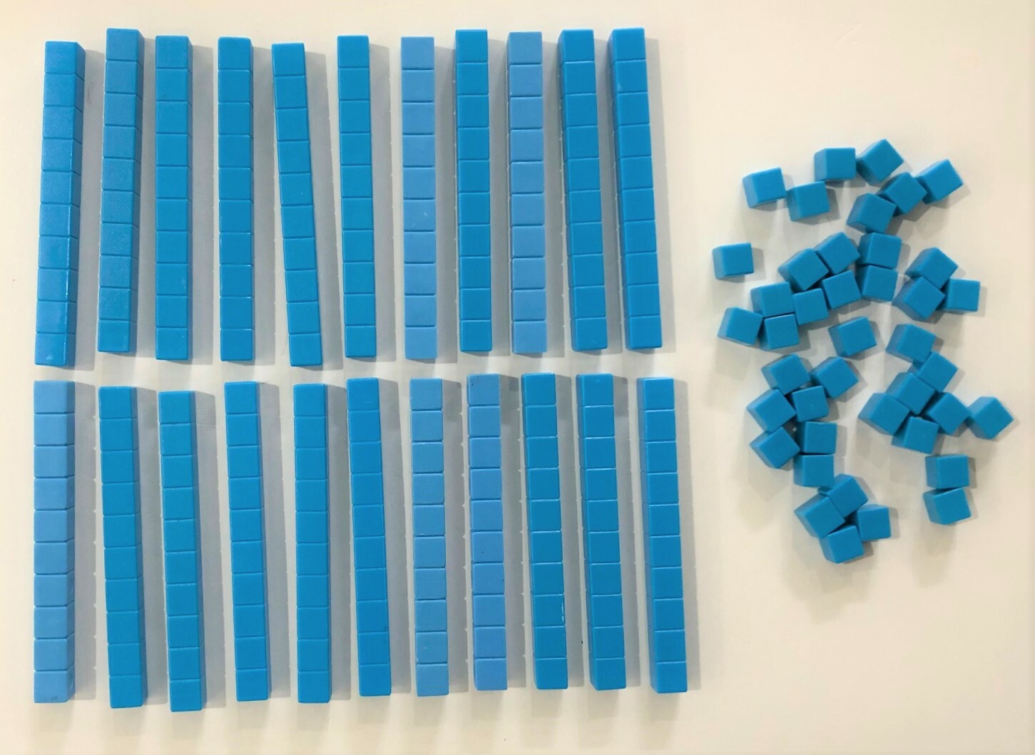 BASE TEN BLOCKS – BLUE, PLASTIC – For Teachers, Homeschoolers, Parents, Tutors