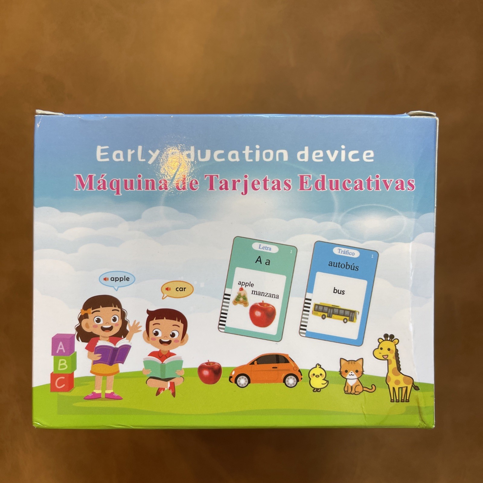 Bilingual Pink Spanish and English Talking Flash Cards, Pocket Speech Therapy…