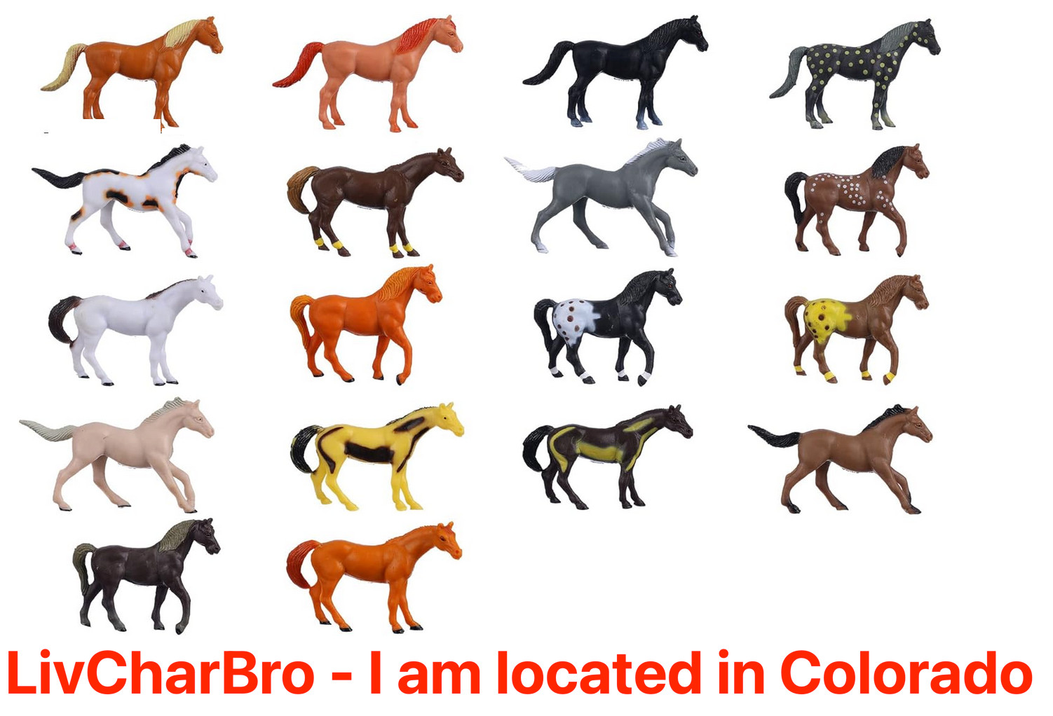 18 Pcs Plastic Miniature Pony Horse Toy Figurines Cake Toppers