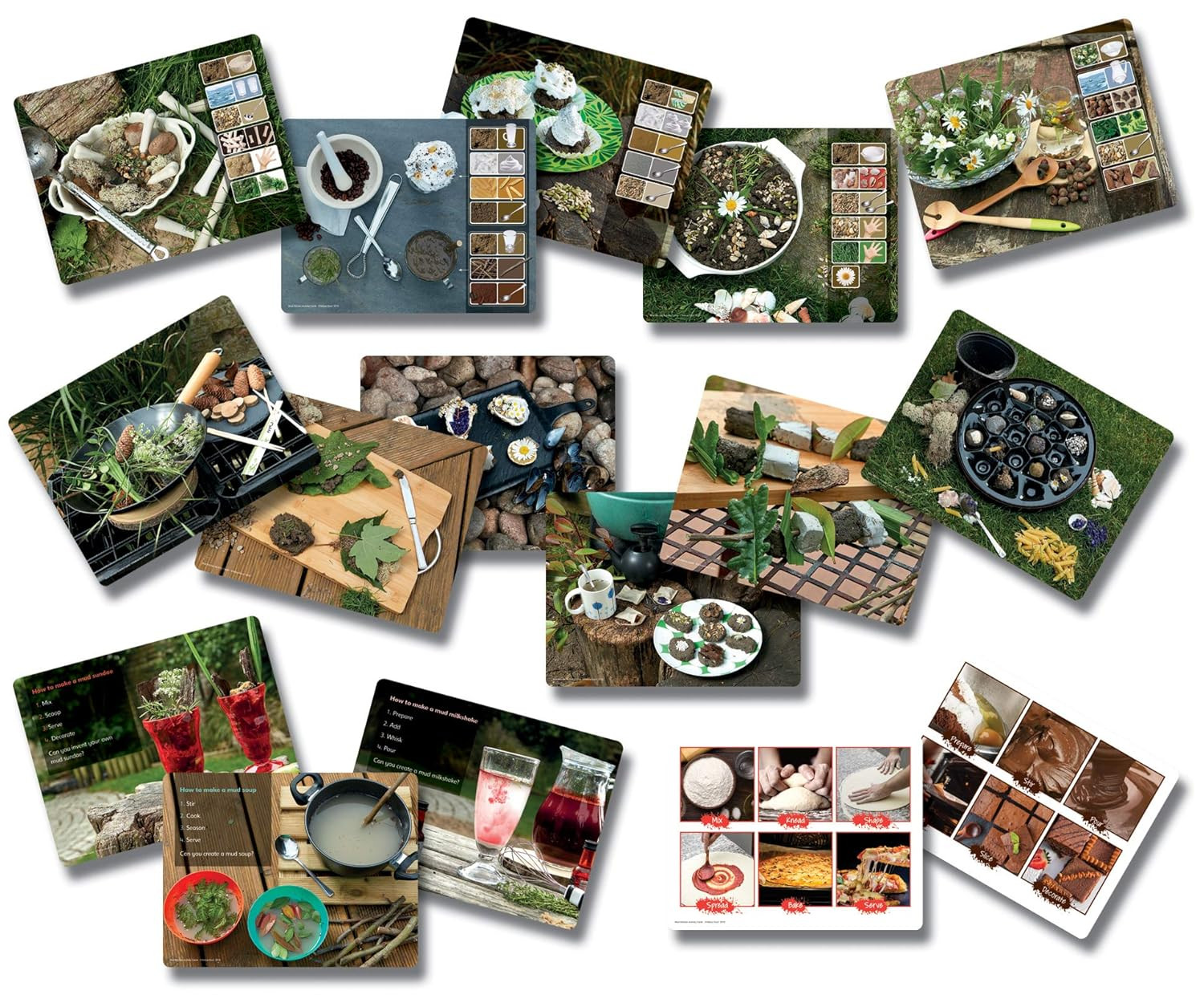 Mud Kitchen Activity Cards