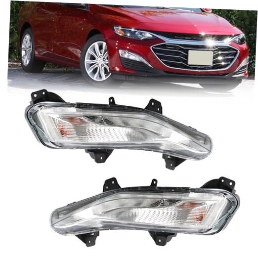 2-Pack Bumper Turn Signal Lights w/DRL Fog Lamps Assembly Left + Right