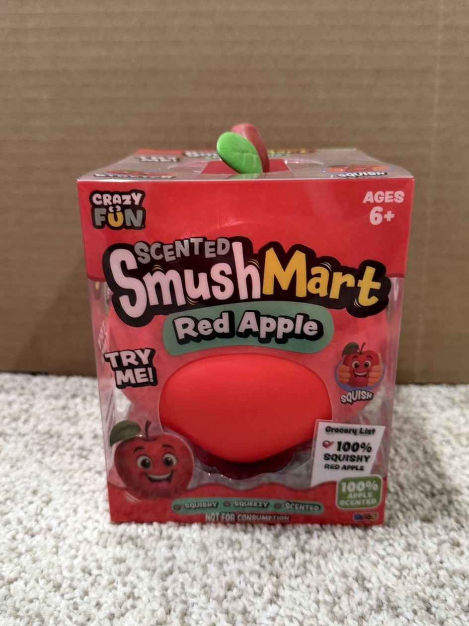 RMS Crazy Fun SmushMart Scented Red Apple Squishy Squeeze Toy Free Shipping