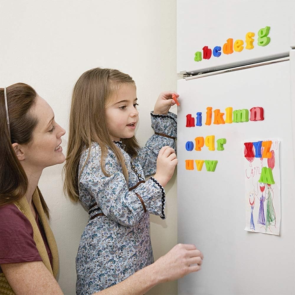 Coogam Magnetic Letters Numbers Alphabet Fridge Magnets Small, Colorful