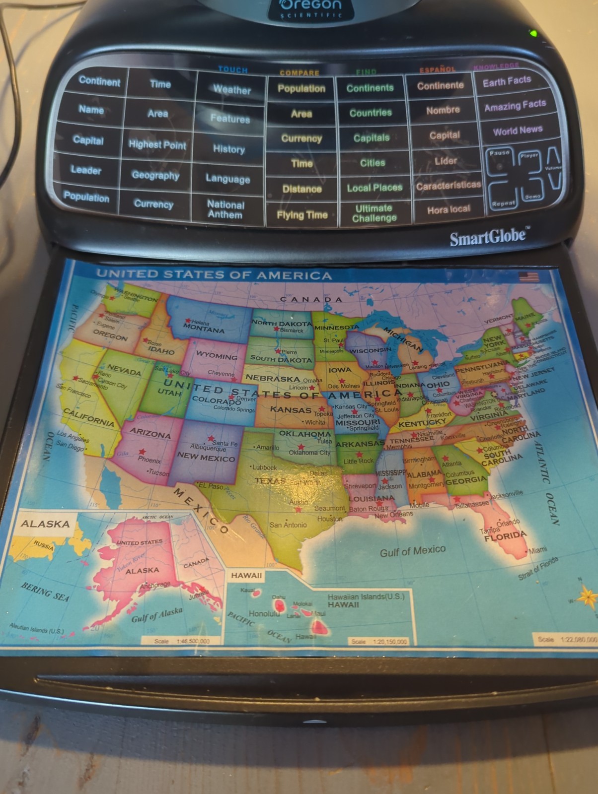 Oregon Scientific SmartGlobe Interactive Globe w/ Smart Pen Stylus Tested Works