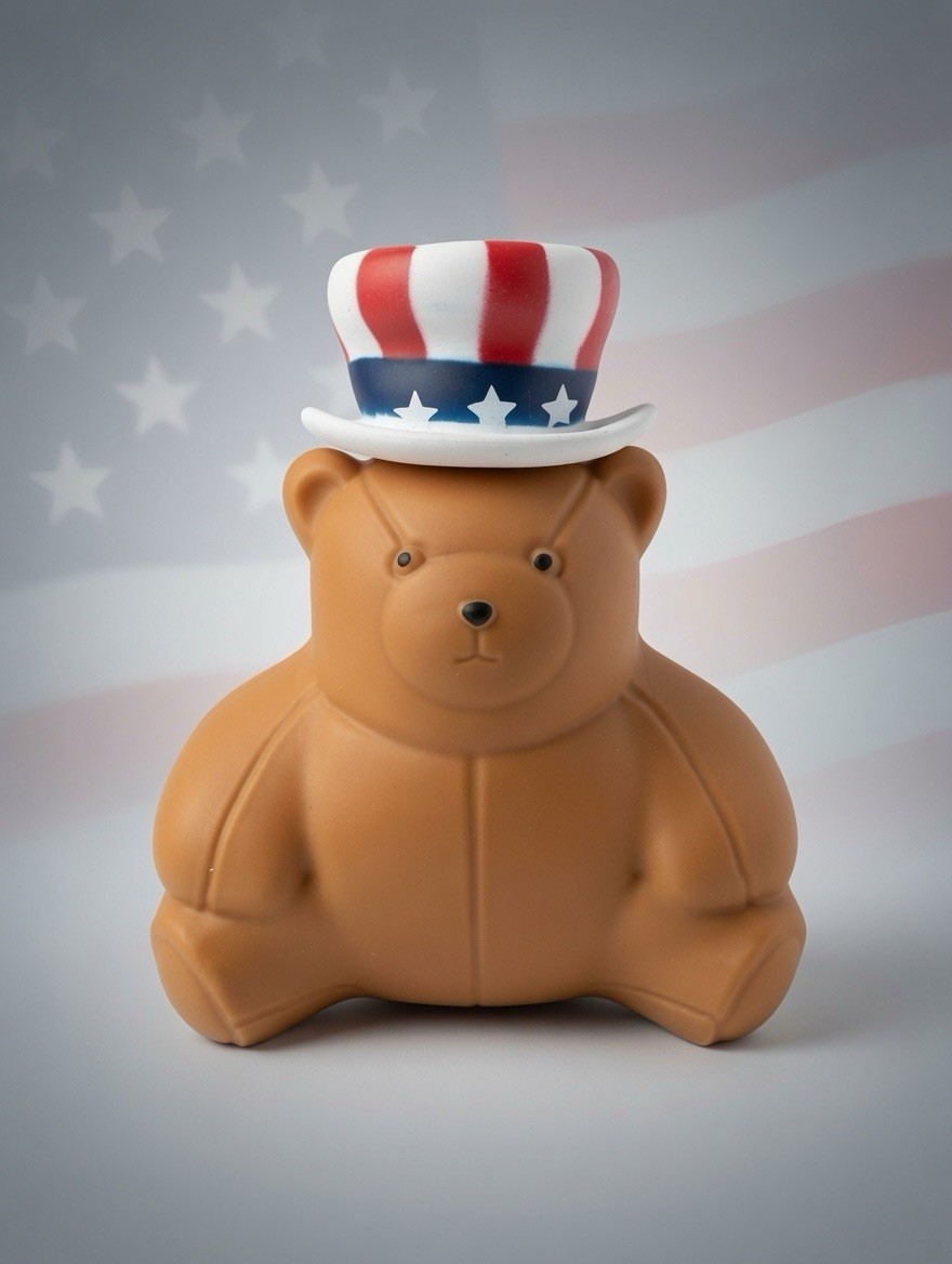 Sunny Days Squishy Patriotic Bear Viral Squishy New With Tags 🧸🇺🇸