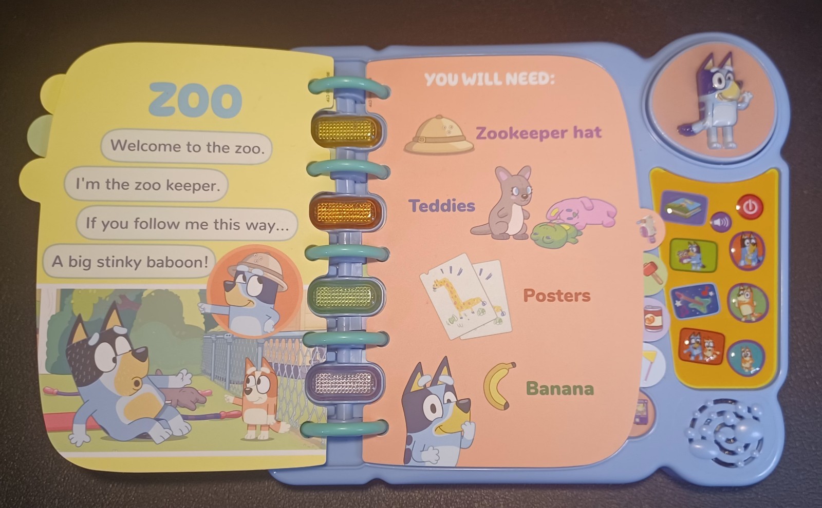 VTech Bluey’s Book of Games 5412 Interactive Pretend-Play Book for Preschoolers