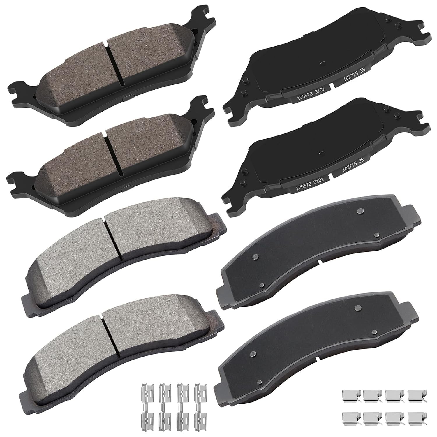 Ceramic Brake Pads Kits For 2012-2020 Front Rear Brake Pads Ceramic Fit