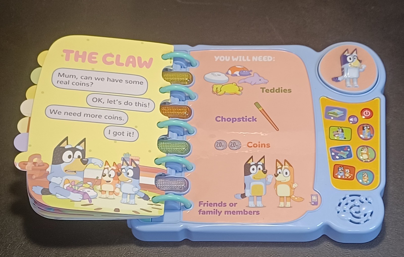 VTech Bluey’s Book of Games 5412 Interactive Pretend-Play Book for Preschoolers