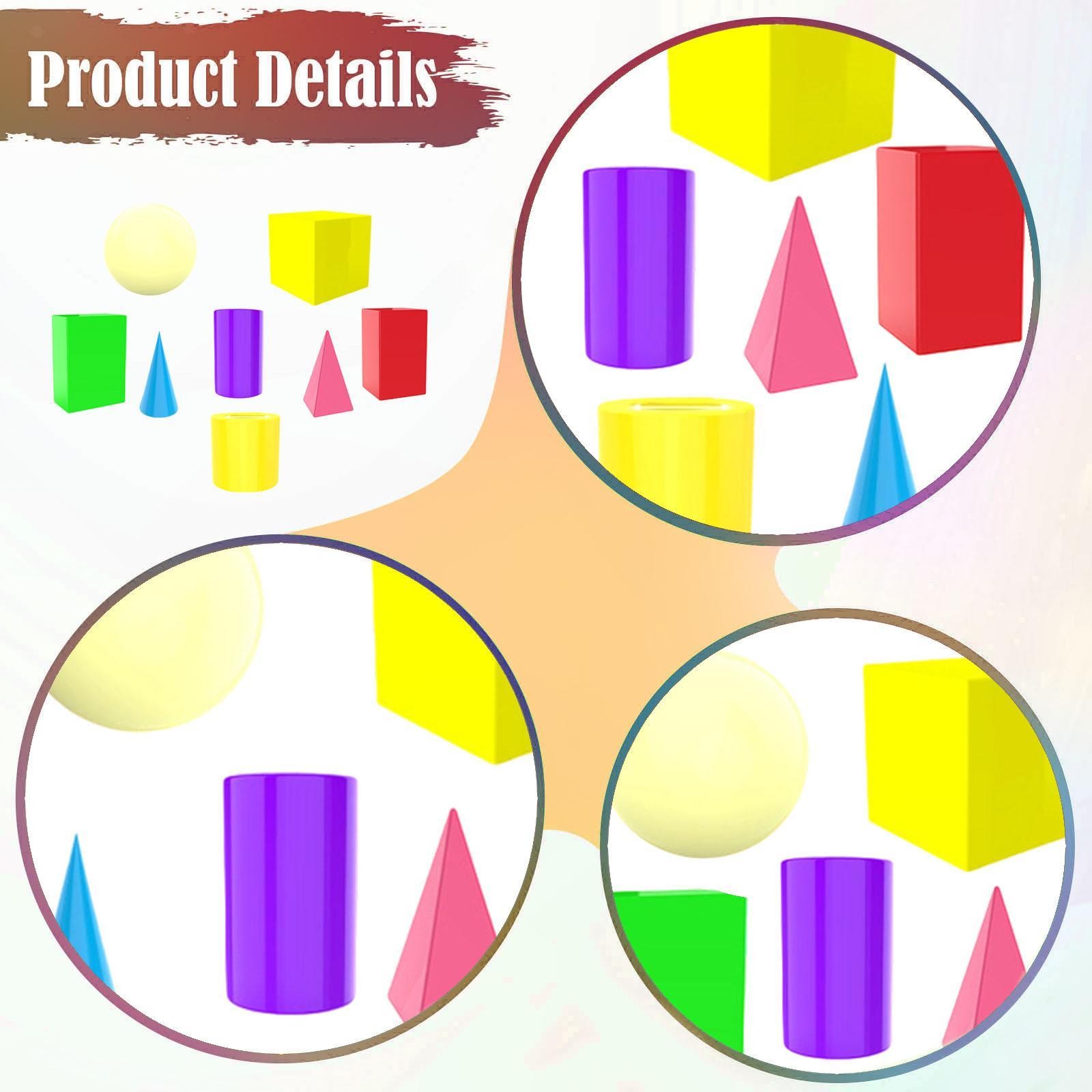 Geometric Solids 3D Shapes Educational Toy Pyramid Sphere Boys and Girls