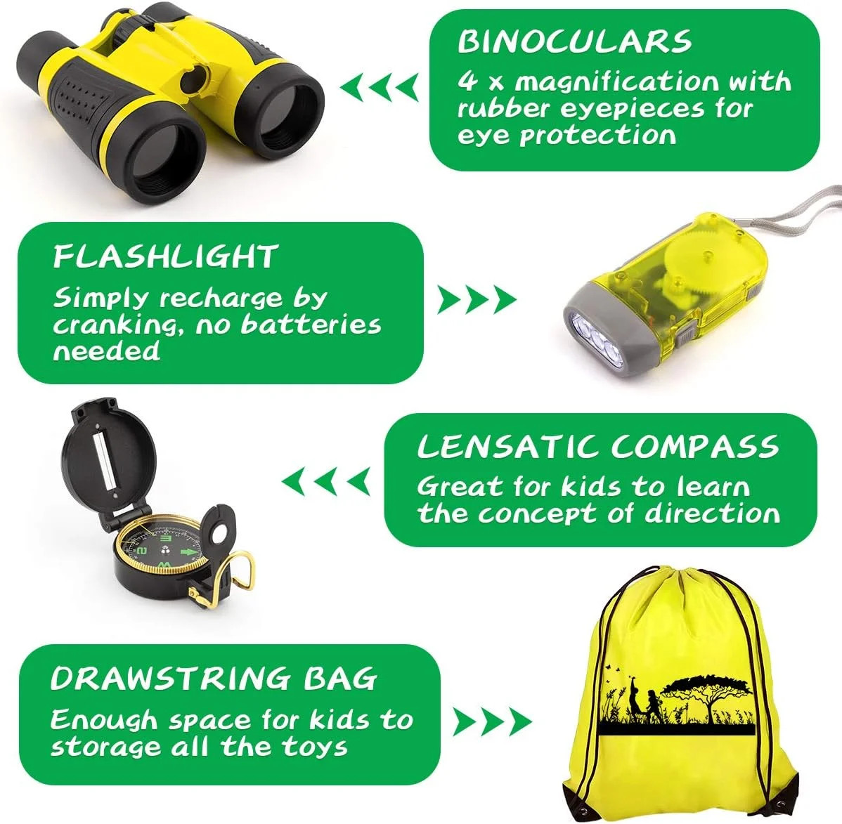 24 Pcs Kids Explorer Kit & Bug Catcher Kit for Kids, Outdoor Toys Adventure Camp