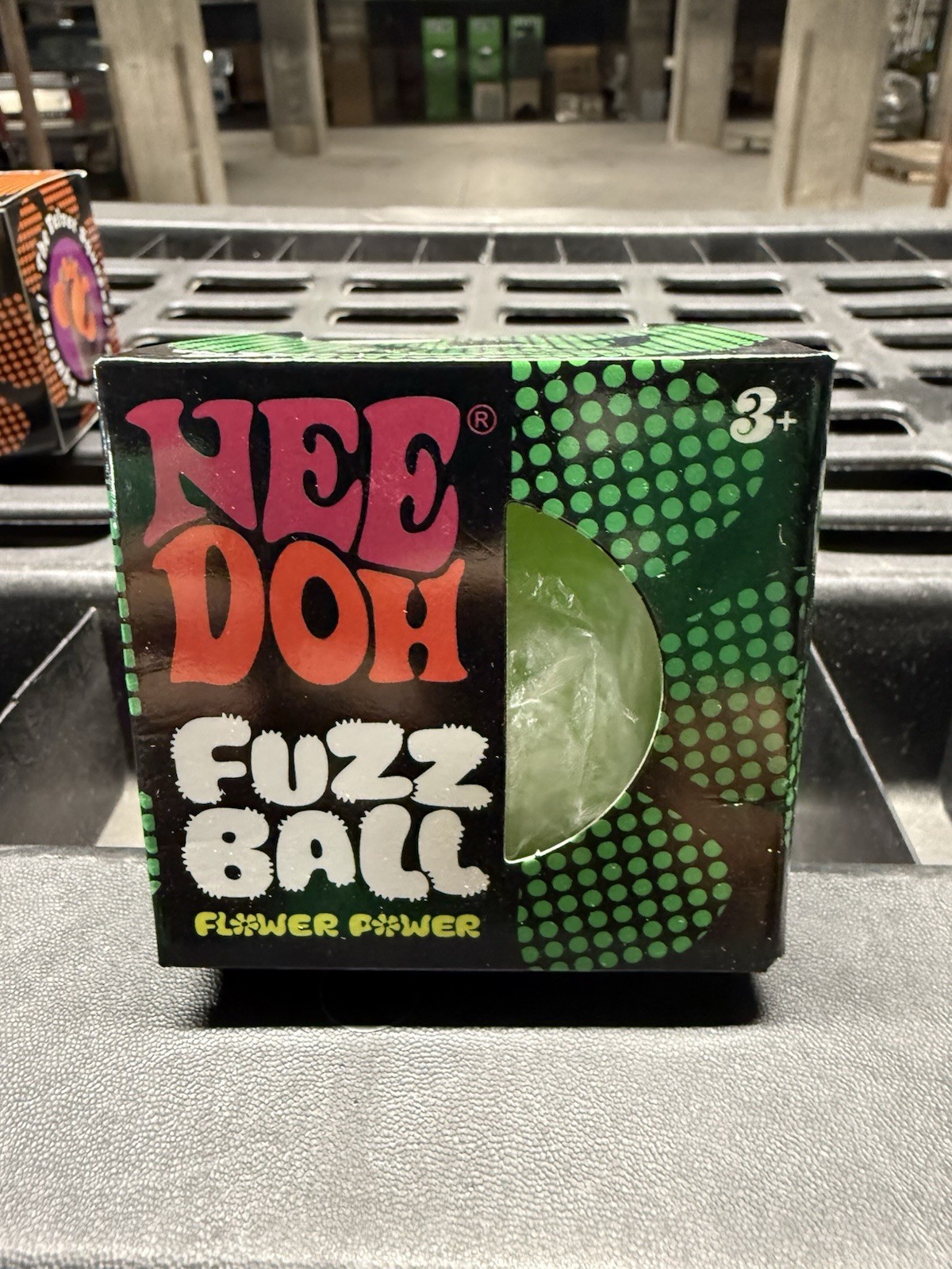Green NeeDoh Fuzz Ball Nee Doh Squish Stress Ball Velvet Squeeze