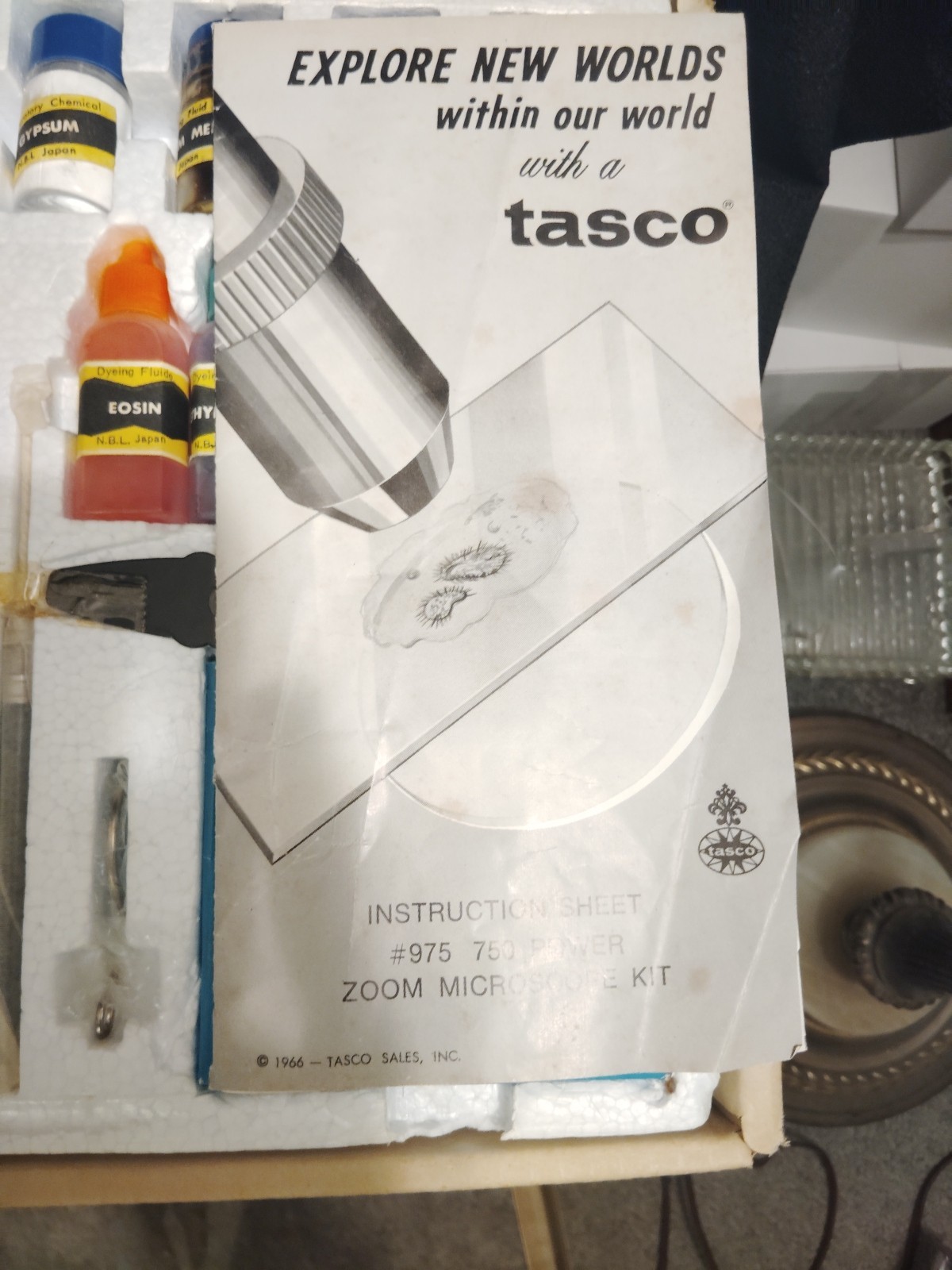 Vintage Tasco #975 750XKZ Power Zoom Microscope Kit