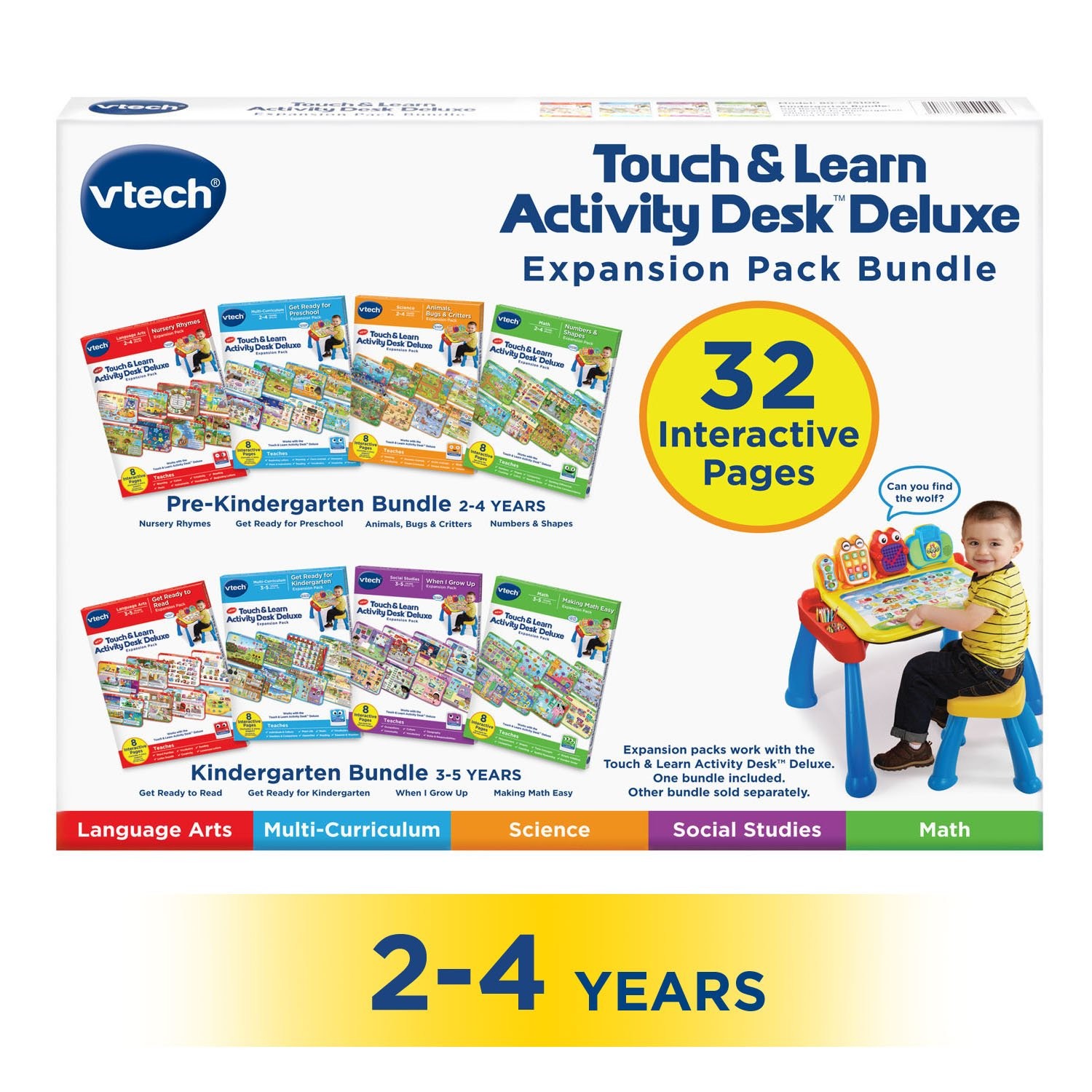 VTech Touch and Learn Activity Desk Deluxe 2.3″ x 2″ x 0.3″, Multicolor