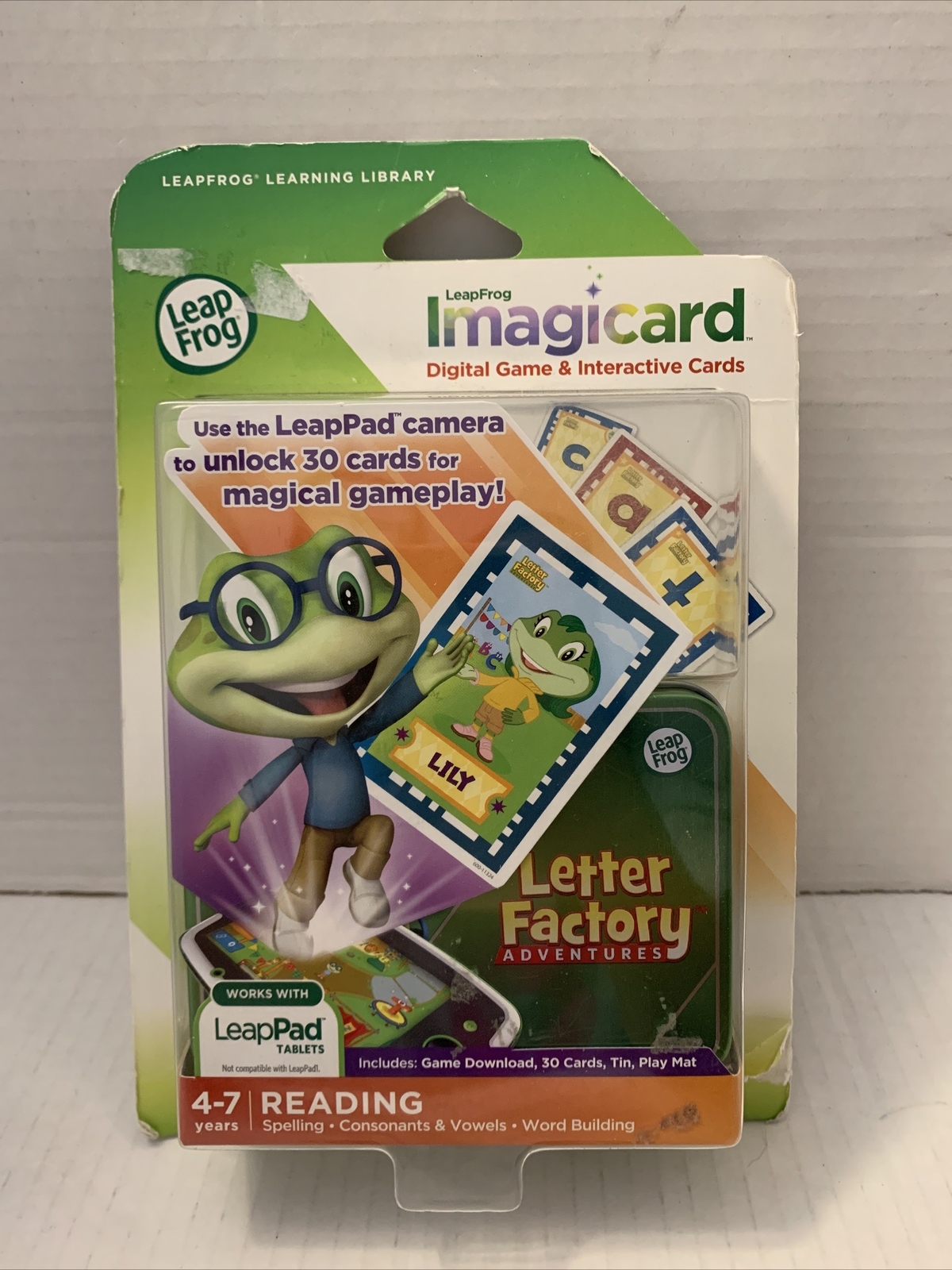 Leap Frog Imagicard Letter Factory Adventures LeapPad Reading Digital Game New!