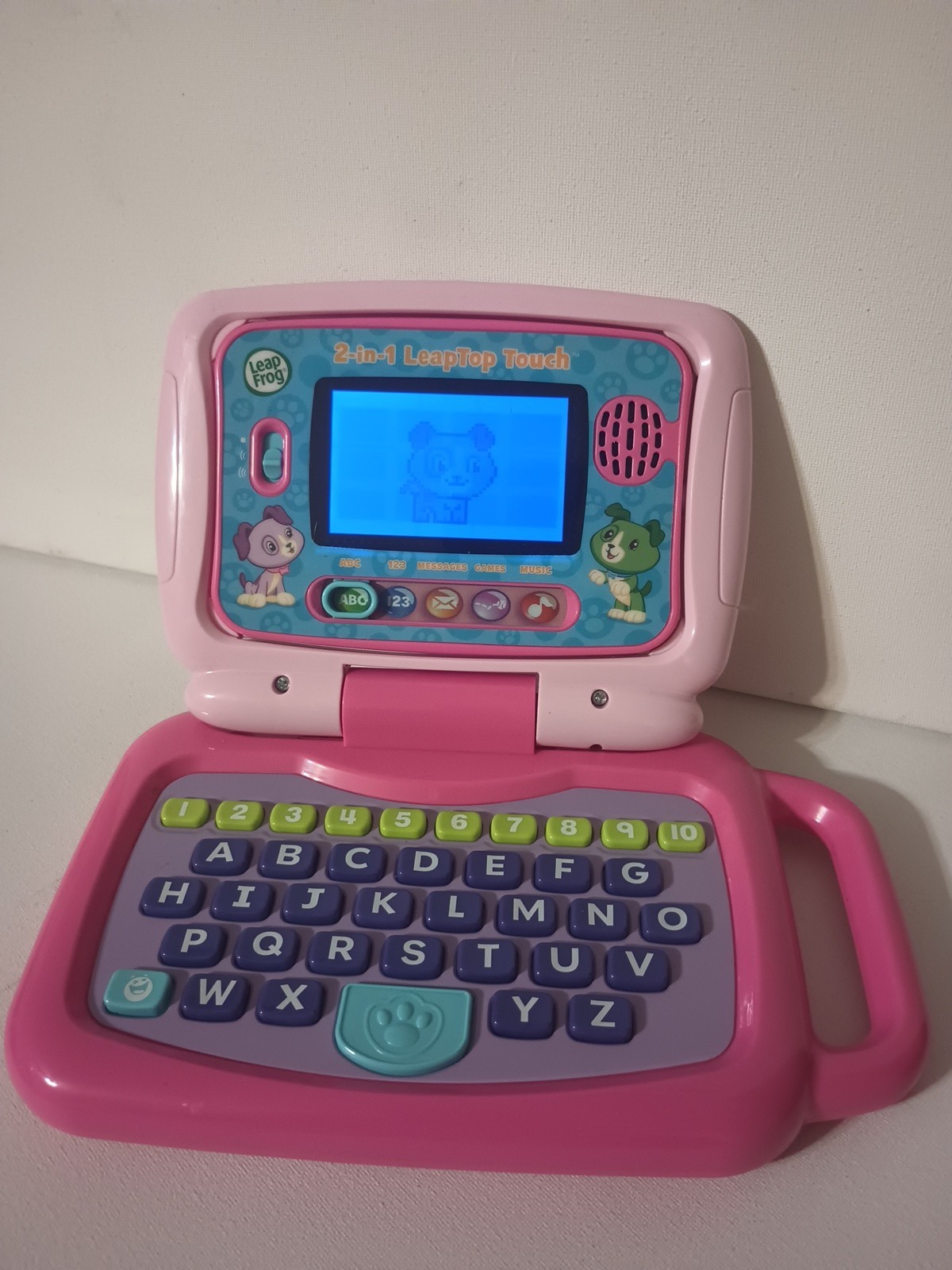 Leap Frog 2-in-1 LeapTop Touch For Kids Educational Laptop Toy Pink Tested Works