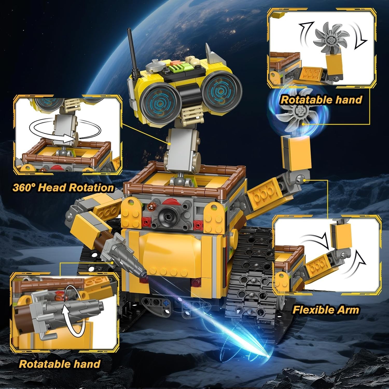 Robot Building Sets for Kids – 5 in 1 Wall Robotic Kit, 748 PCS Robot with Inter