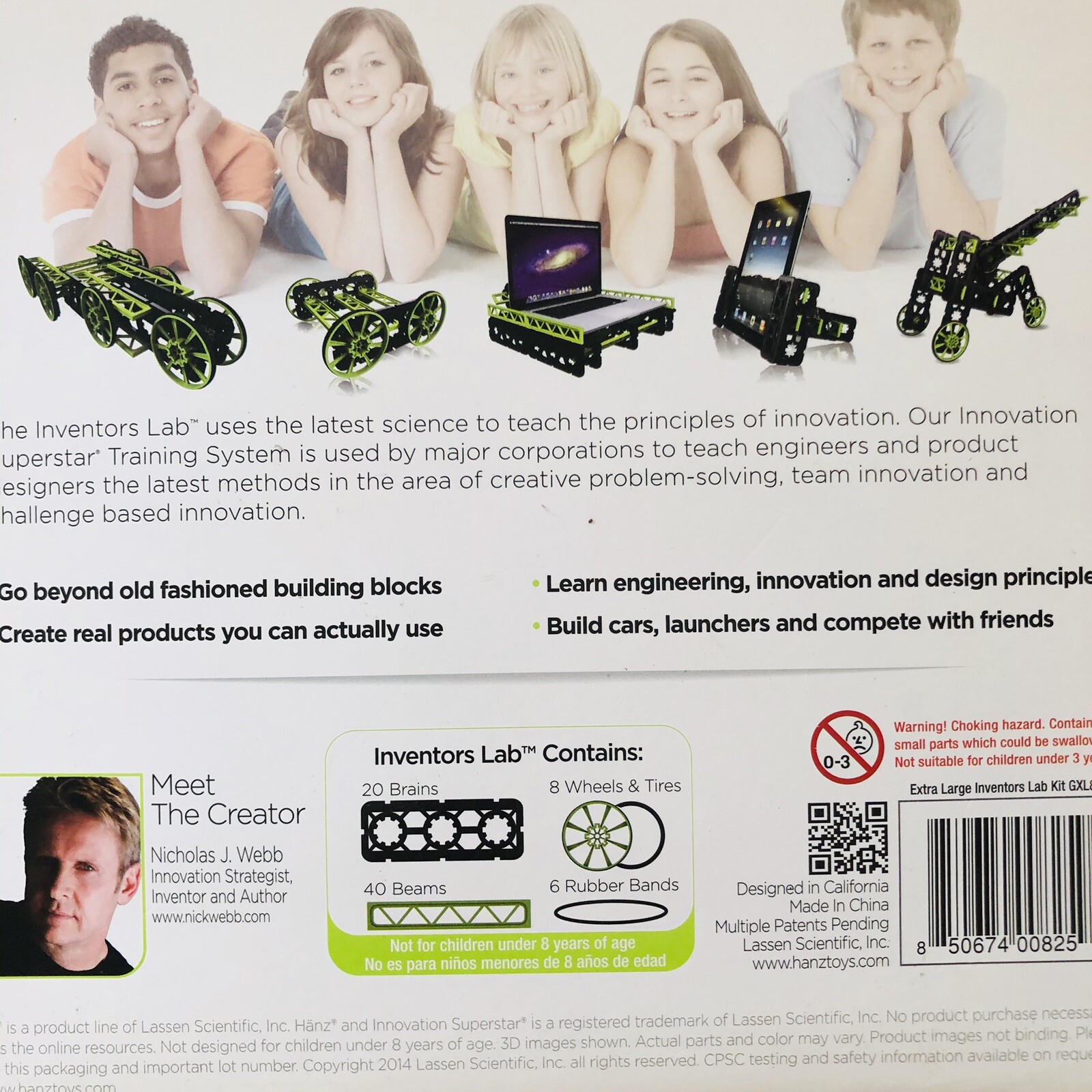 Hanz Inventors Lab Kit Create, Innovate & Learn Engineering & Design Principles