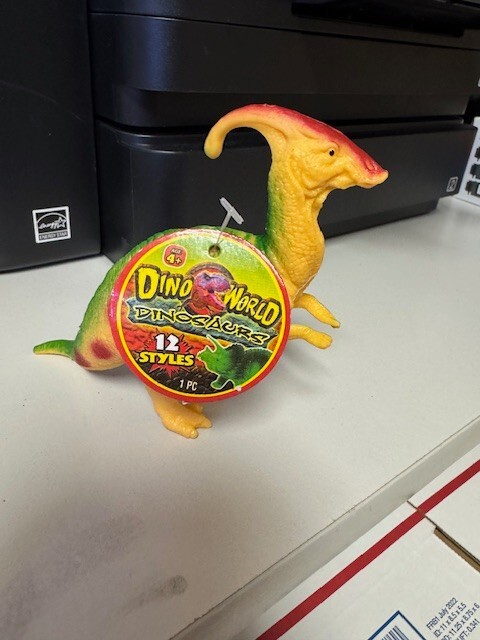 Dinosaur Parasaurolophus Kids Toy Figure Ja-Ru Dino World Plastic Jaru Favor New