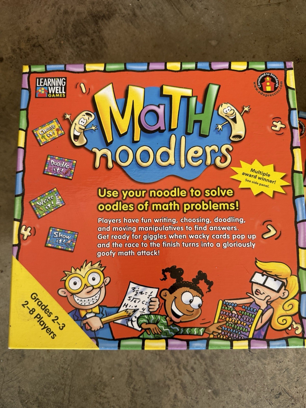 Learning Well Games Math Noodlers Game Grades 2-3 Complete Ages 7+ award winning