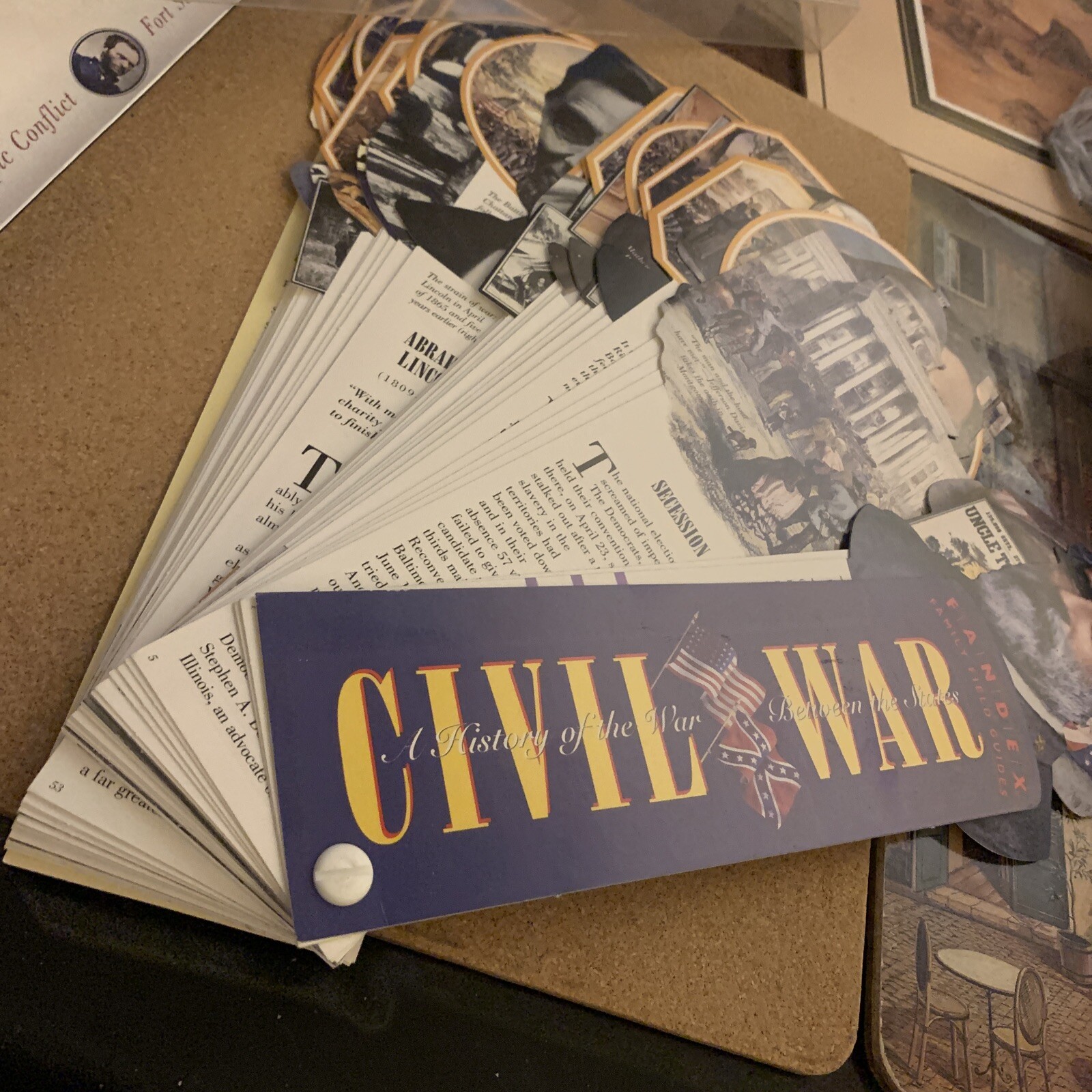 Civil War Knowledge 50 die cut cards -by Fandex Family Field Guides –